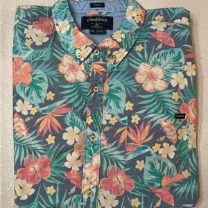 Chubbies Men's Floral Paradise Shirt - Gray, Green, Orange -XXL